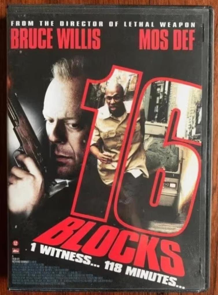 DVD 16 Blocks; met Bruce Willis en Mos Def, Vanaf 12 jaar, Ophalen of Verzenden, Zo goed als nieuw, Actie