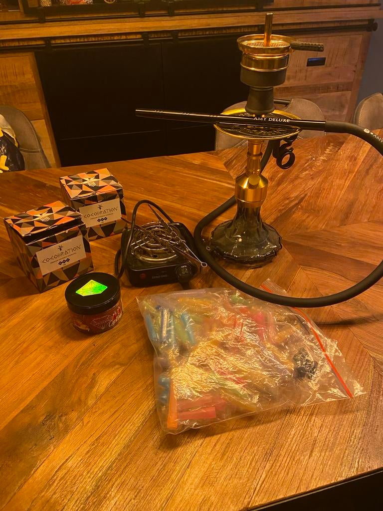 Amy Deluxe Waterpijp Compleet, Ophalen, Zo goed als nieuw, (Water)pijp