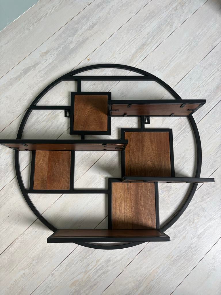 Nieuwe wandrek van mangohout en metaal, Huis en Inrichting, Ophalen of Verzenden, Nieuw