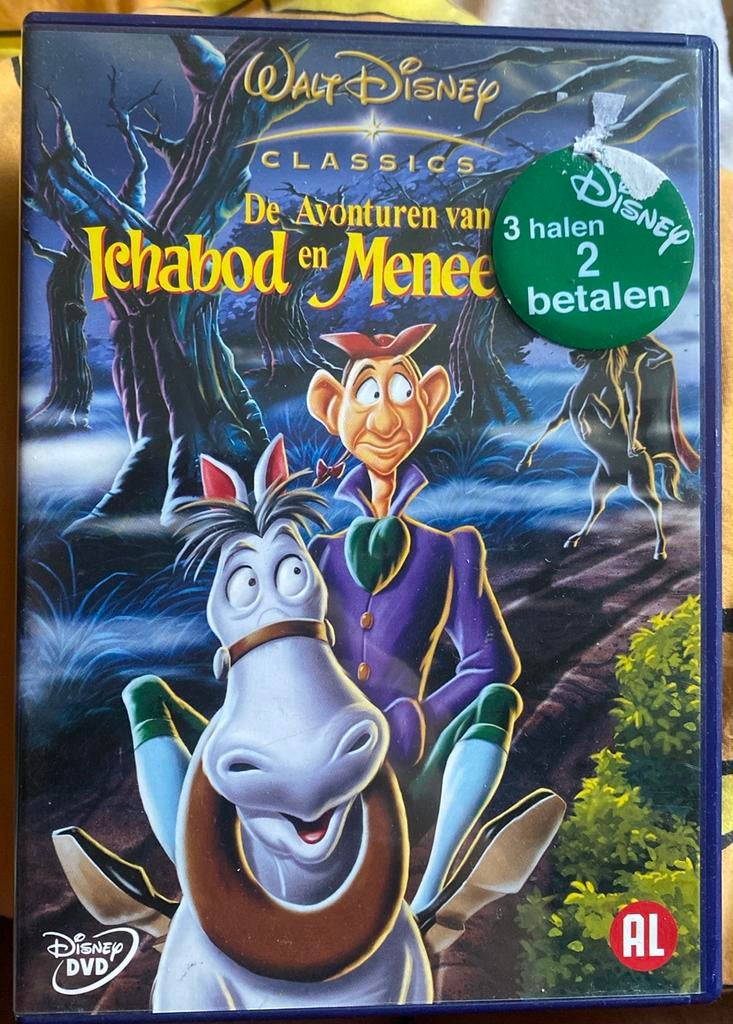 Disney dvd ichabod en menee, Cd's en Dvd's, Dvd's | Tekenfilms en Animatie, Alle leeftijden, Ophalen of Verzenden, Zo goed als nieuw