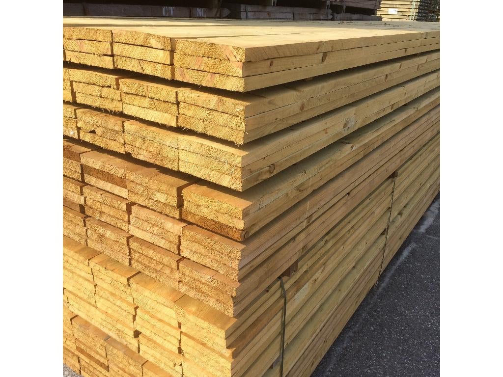 Geïmpregneerde steigerplanken 32x200 mm voor €2,95 per m1, Ophalen of Verzenden, Nieuw, 250 cm of meer, Planken