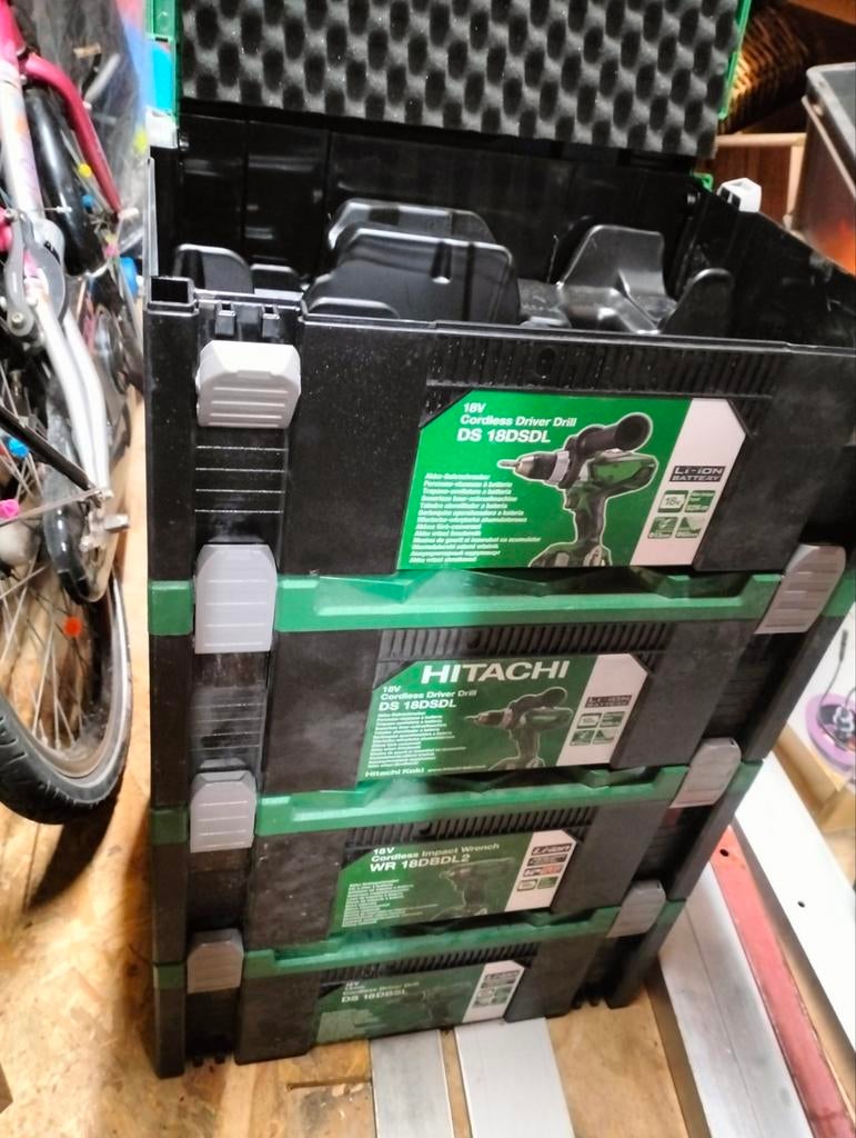 Hitachi Gereedschapskoffer/systener met Inlays, Ophalen of Verzenden, Gebruikt