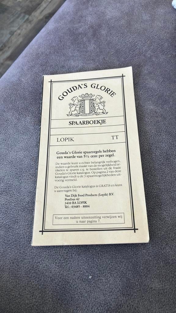 Vol boekje gouda’s glorie zegeltjes, Verzamelen, Ophalen of Verzenden, Gebruikt