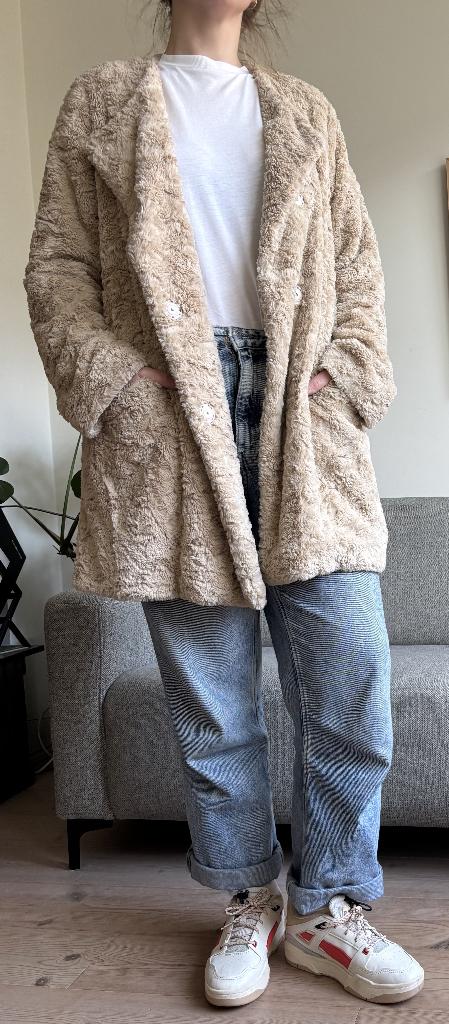 Summum Jas Nepbont, Kleding | Dames, Jassen | Winter, Zo goed als nieuw, Maat 38/40 (M), Beige, Ophalen of Verzenden