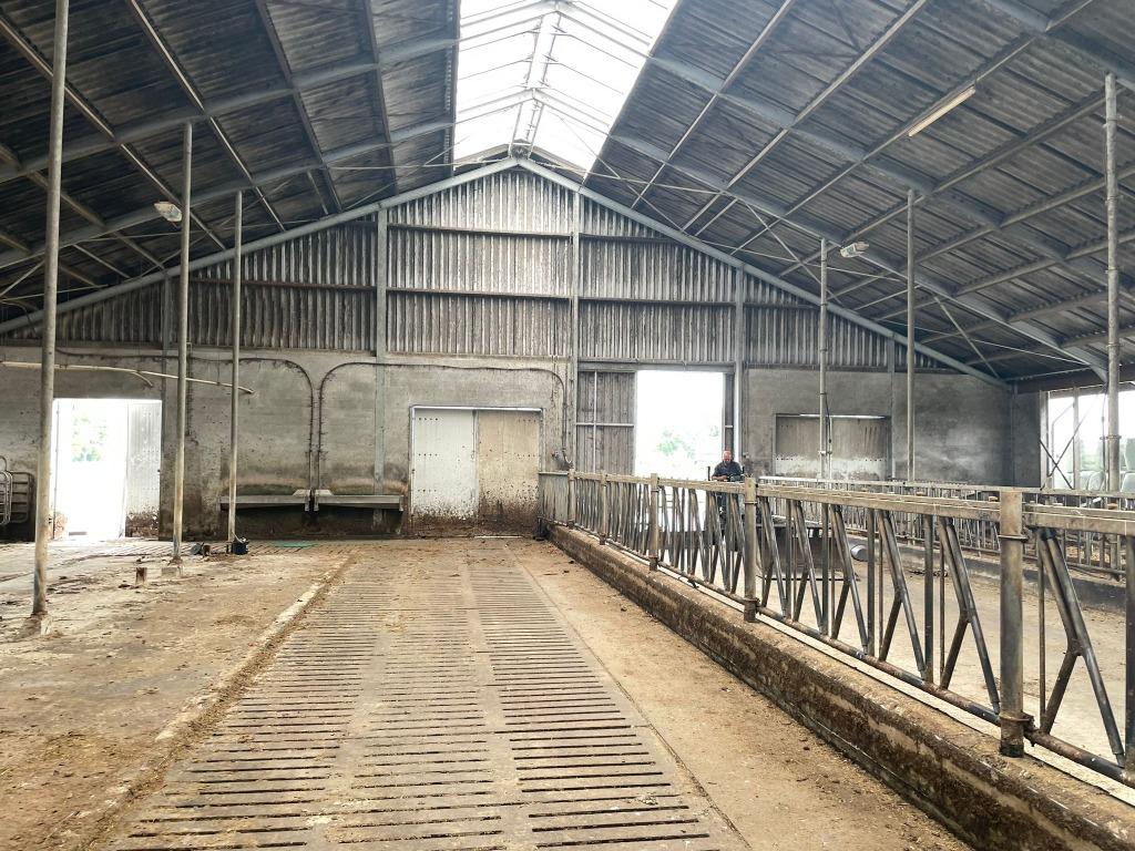 Gedemonteerde spanten en gordingen gebruikte stal/schuur