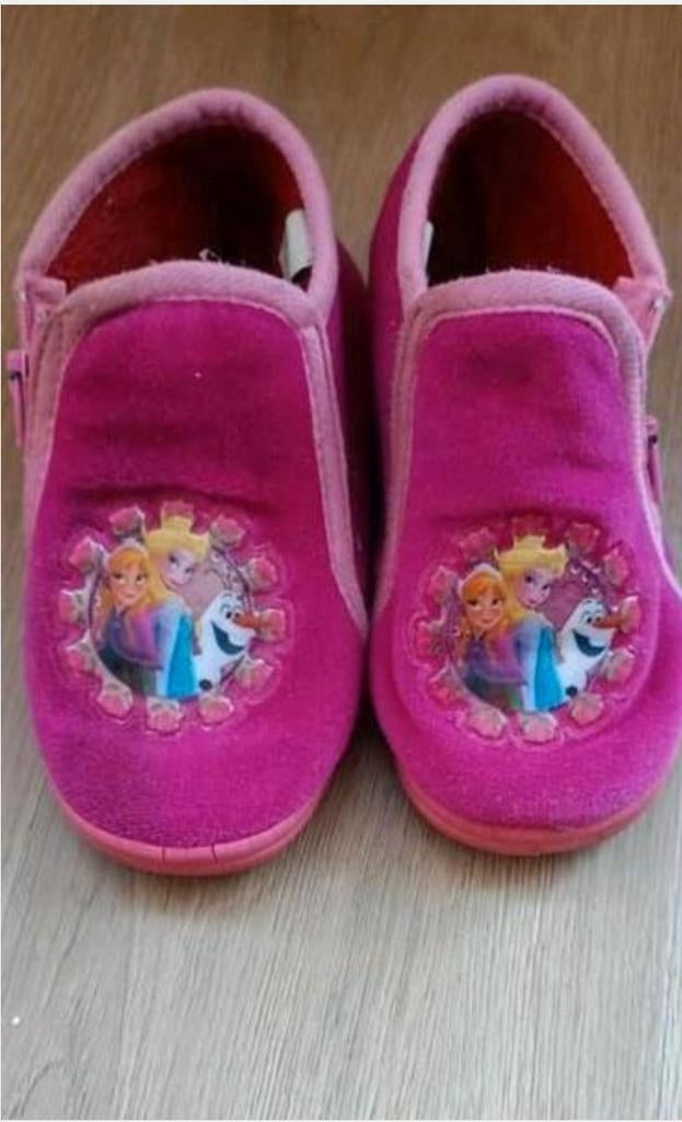 Frozen pantoffels maat 26 roze harde zool Elsa Anna sloffen, Meisje, Overige typen, Ophalen of Verzenden, Zo goed als nieuw