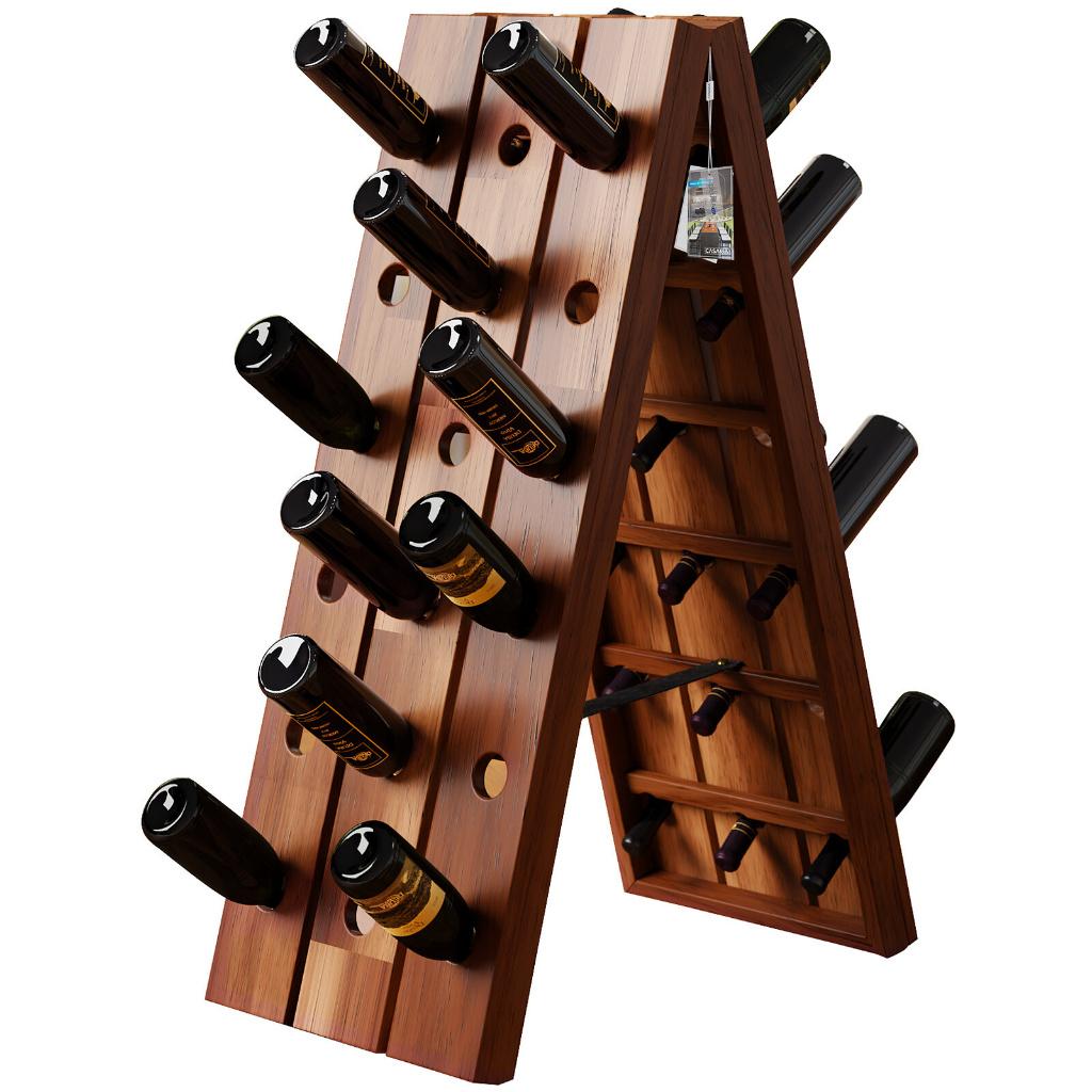 Wijnrek Inklapbaar voor 36 flessen hout GRATIS BEZORGD!, Verzenden, Nieuw, 25 flessen of meer, 75 cm of meer