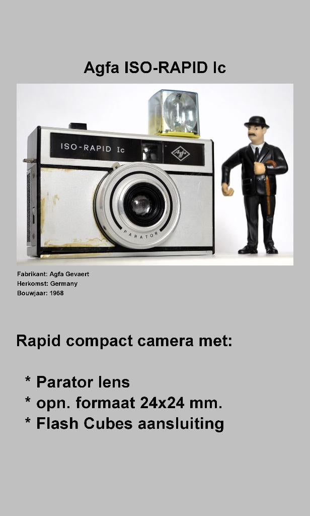 Agfa  ISO-RAPID Ic, Verzamelen, Ophalen of Verzenden, 1960 tot 1980, Fototoestel