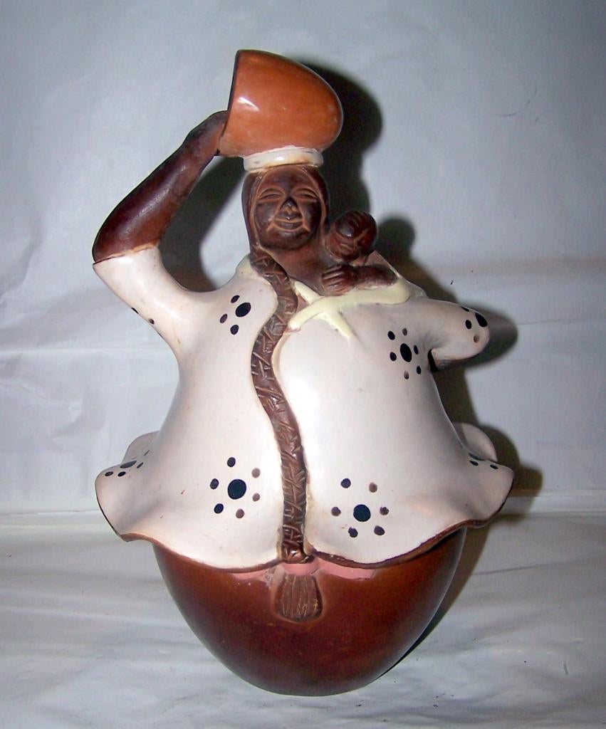 Originele Chulucanas Peru keramische sculptuur. Nwst., Antiek en Kunst, Ophalen of Verzenden