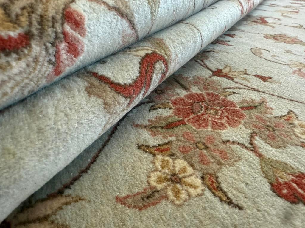 Handgeknoopt vintage ziegler tapijt – ca. 305 x 197 cm, Crème, Info@bababoho.com, Ophalen of Verzenden, Zo goed als nieuw