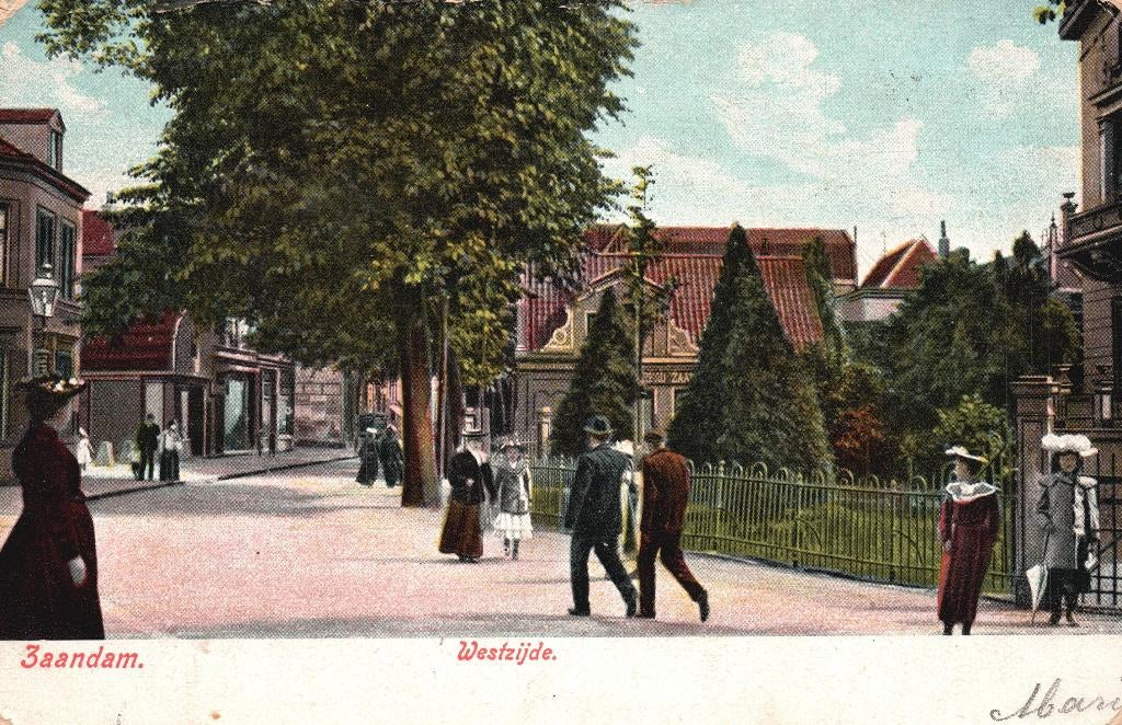 Zaandam, Westzijde (1905) 130757, Verzenden, Voor 1920, Gelopen, Noord-Holland