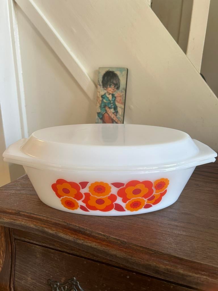 Vintage arcopal lotus ovenschaal ovaal, Ophalen of Verzenden, Overige typen