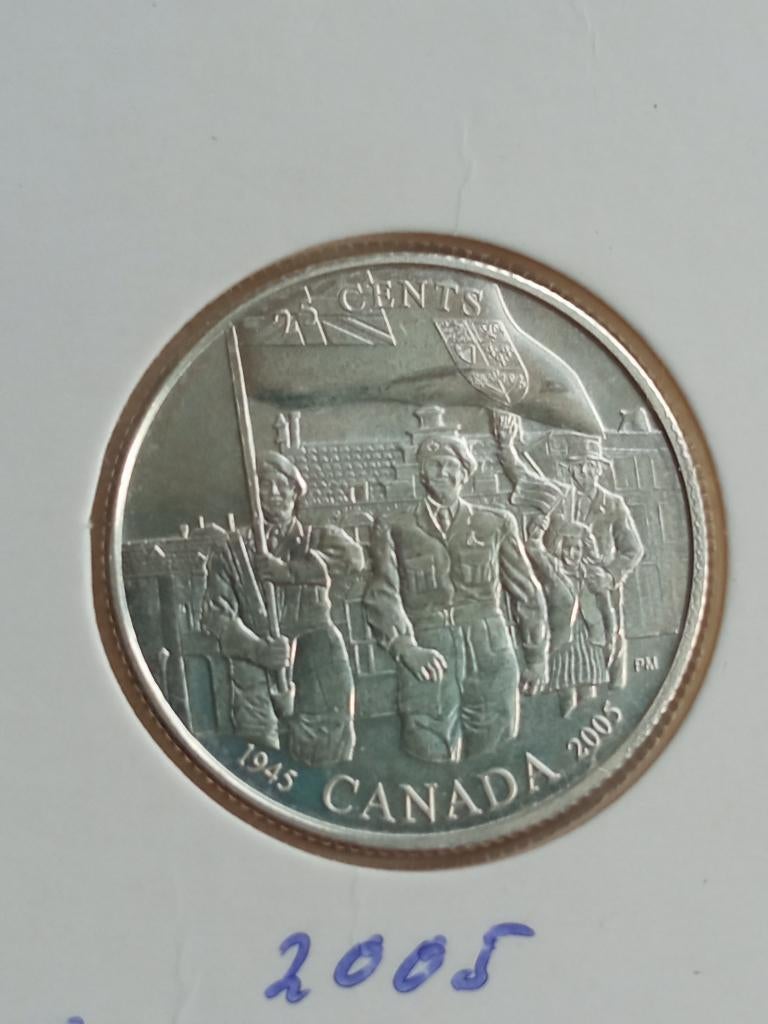 Canada 25 cent 2005., Verzenden, Noord-Amerika, Losse munt, Zilver