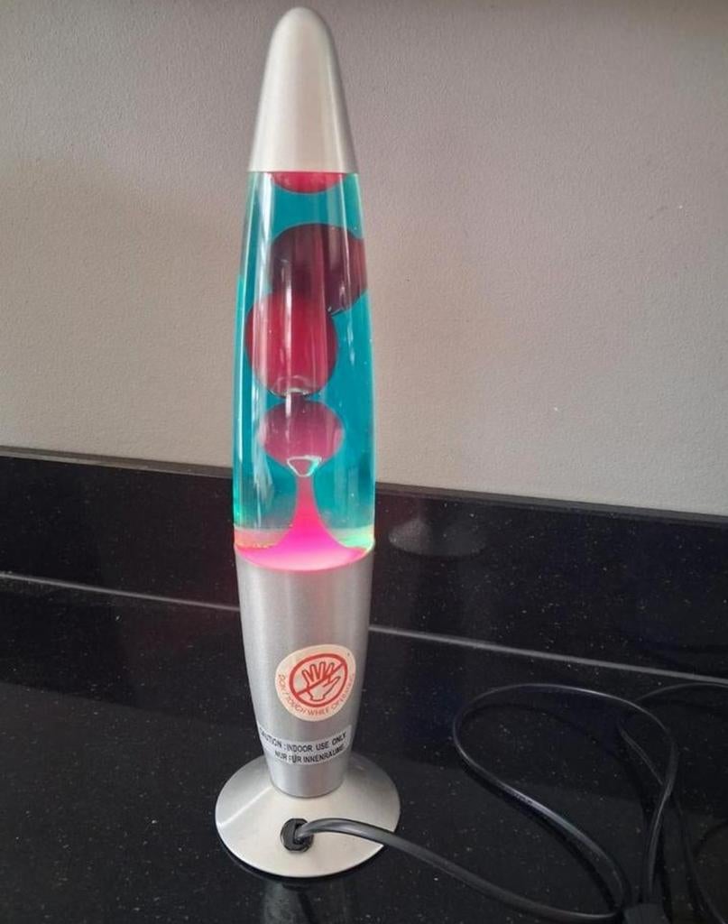 Vintage Lavalamp rood en blauw, Huis en Inrichting, Lampen | Tafellampen, Ophalen of Verzenden, Nieuw