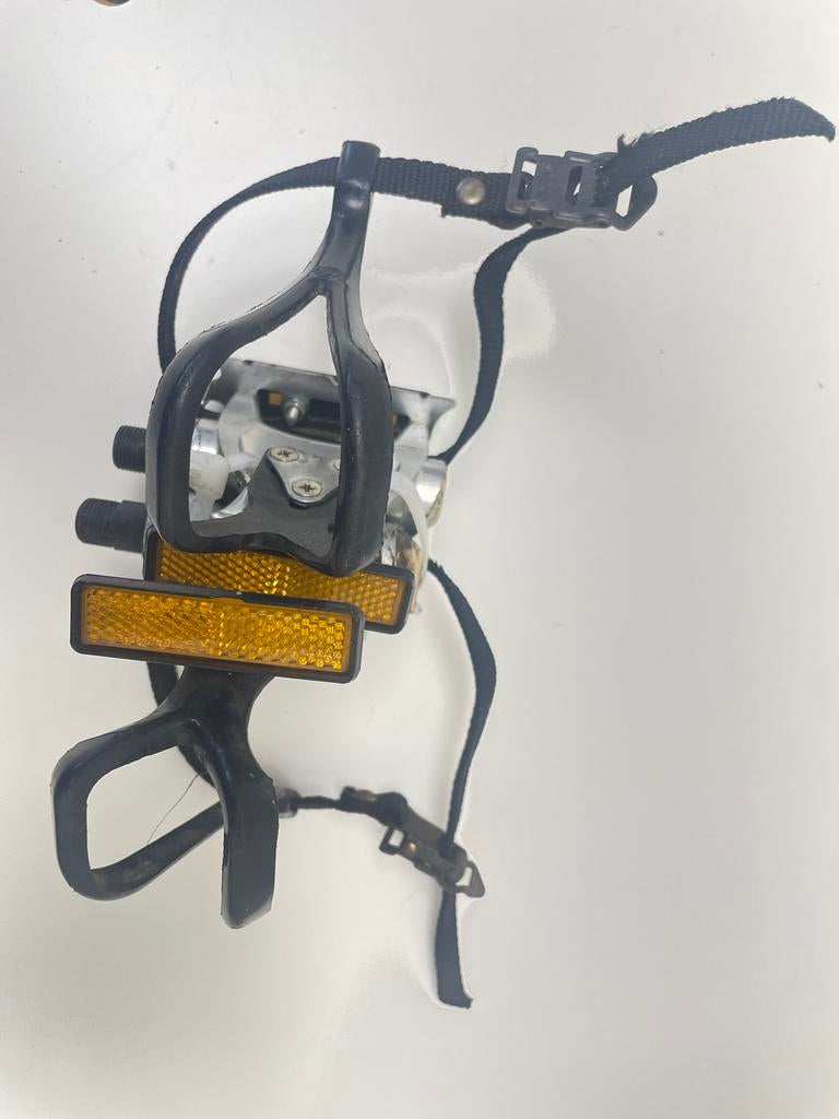 Vintage ATB/race pedalen toe clips, Fietsen en Brommers, Fietsonderdelen, Ophalen of Verzenden, Gebruikt, Racefiets, Crankstel of Pedalen