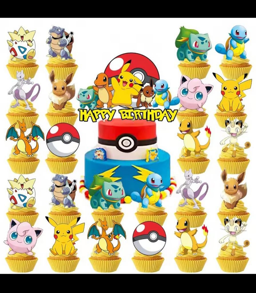 Pokemon taart toppers, Ophalen of Verzenden, Nieuw, Taarten, Versiering