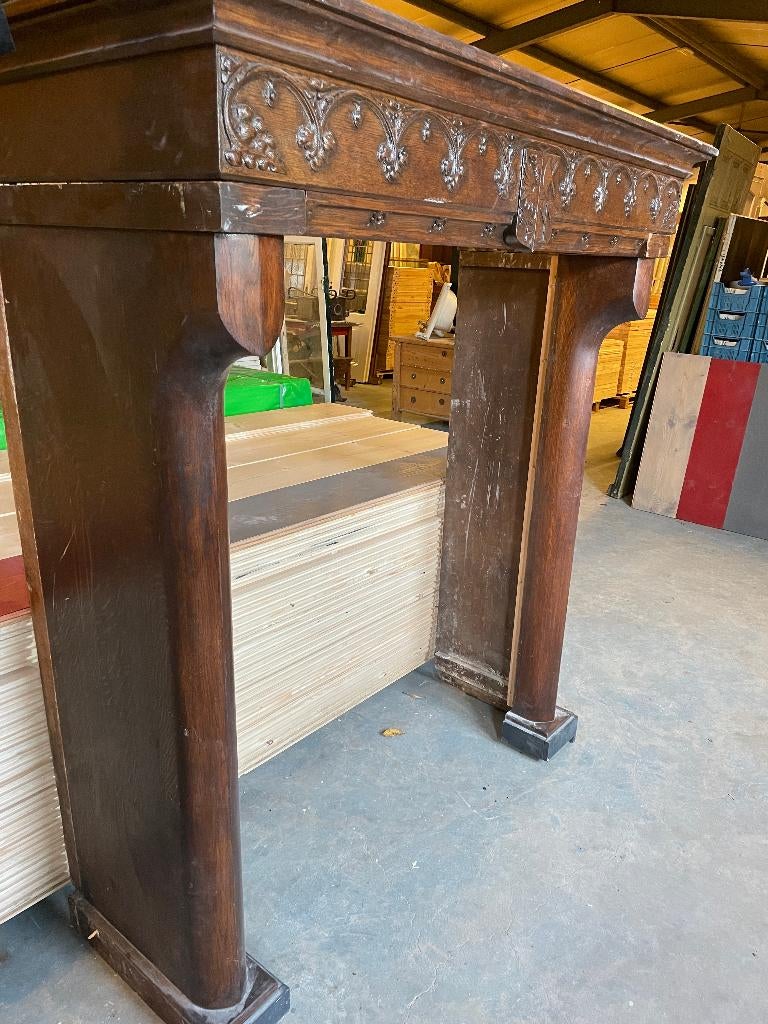 Antieke eiken houten schouw 180x70x160 hxdxbr., Ophalen