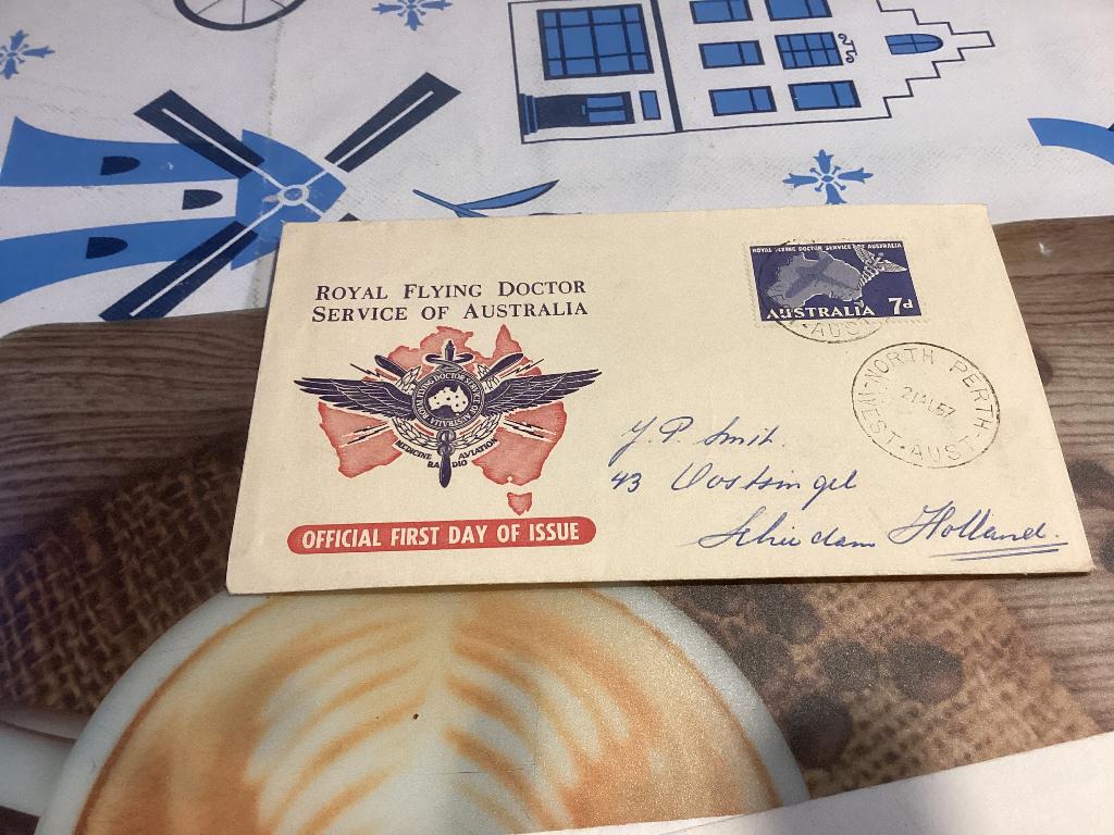 No9019 Oudjes Australie 21-8-1957 Heb ook van Nederland, Postzegels en Munten, Postzegels | Eerstedagenveloppen, Ophalen of Verzenden