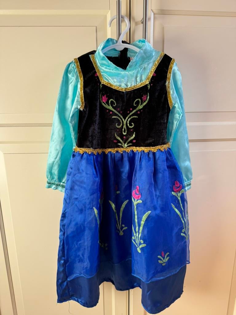 Verkleedkleren frozen anna jurk maat 128, Kinderen en Baby's, Carnavalskleding en Verkleedspullen, Ophalen of Verzenden, Zo goed als nieuw