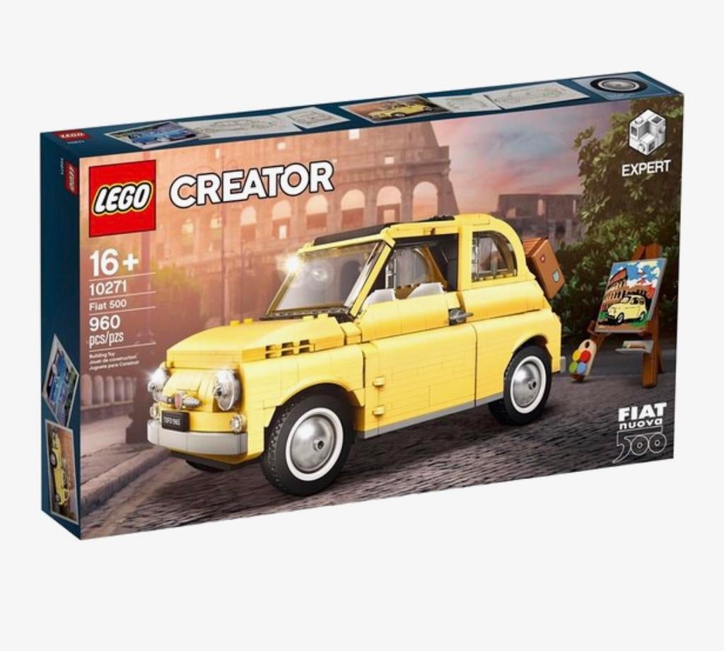 Lego set 10271 Fiat 500 geel, Ophalen, Zo goed als nieuw