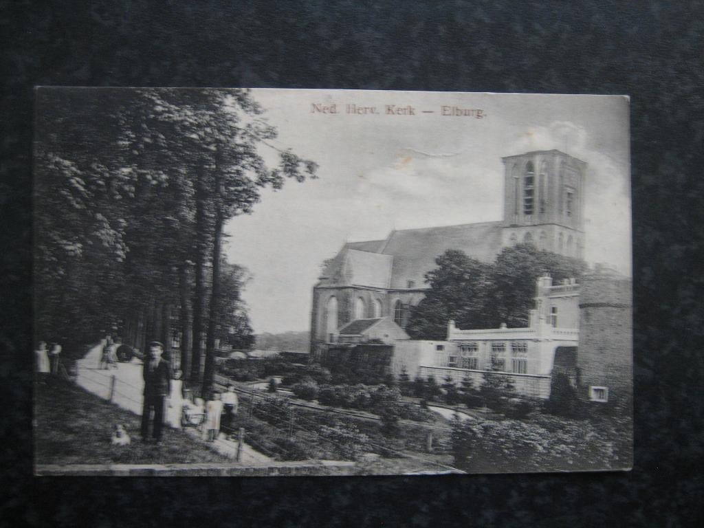 ELBURG N.H. kerk 1918, Verzamelen, Ansichtkaarten | Nederland, Ophalen of Verzenden, Voor 1920, Gelderland