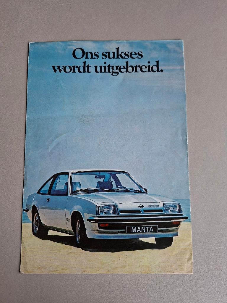 AUTOFOLDER/UITKLAPVEL OPEL MANTA CC oktober 1978, Ophalen of Verzenden, Zo goed als nieuw, Opel