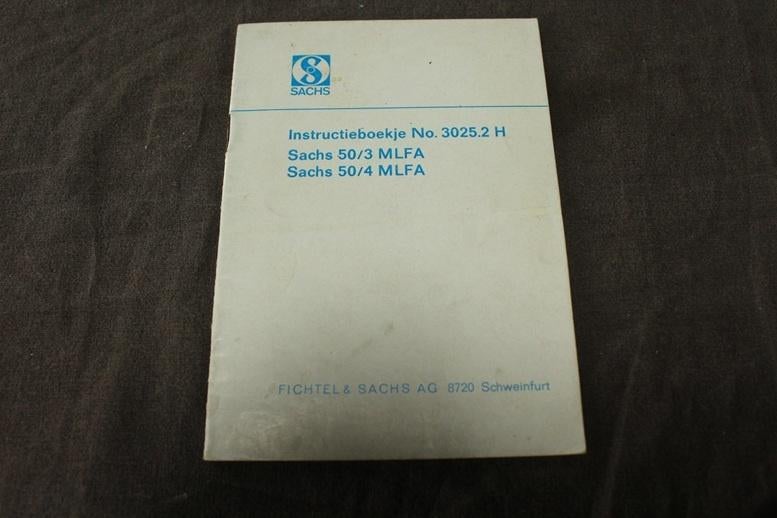 Sachs 50/3 50/4  MLFA instructie boekje 3 en 4 versnellingen, Fietsen en Brommers, Ophalen of Verzenden, Gebruikt