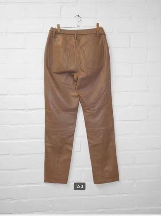DANTE6 - Mooie leren broek maat 1/34 - Nieuw €369 - Dante 6, Kleding | Dames, Broeken en Pantalons, Dante 6, Bruin, Nieuw, Ophalen of Verzenden