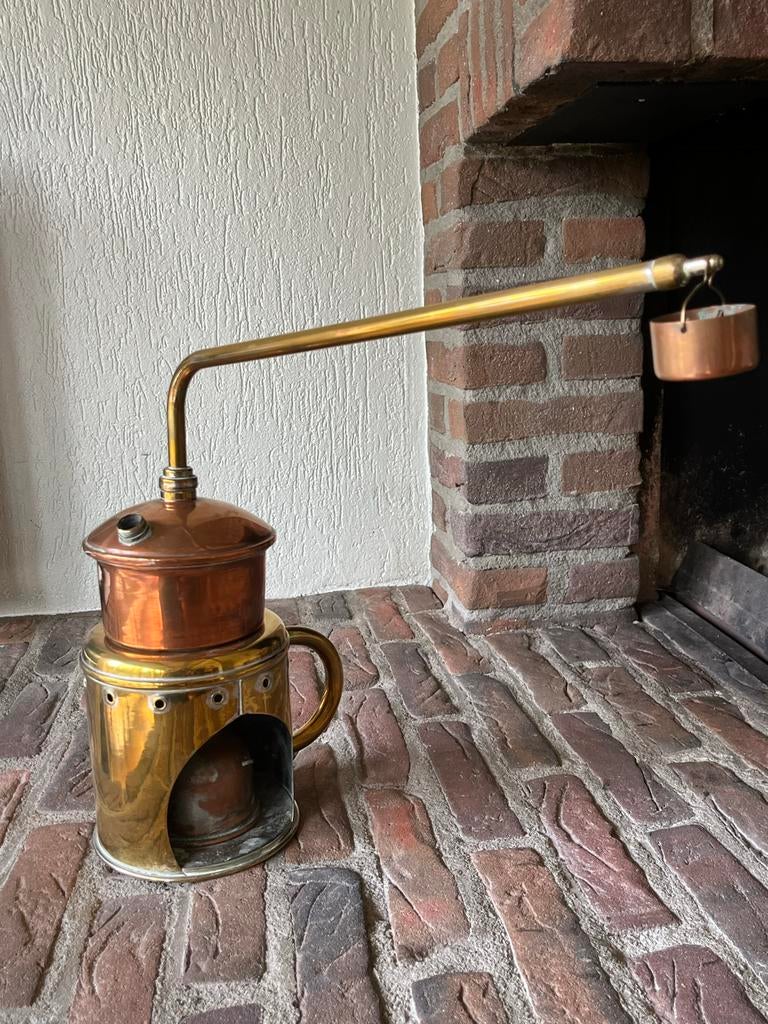 Antieke Koperen Distilleerketel / Alambiek, Ophalen, Koper