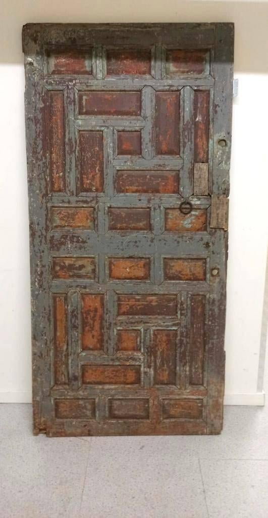 Vintage Marokkaanse deur, 191 cm x 92 cm, Ophalen, Tweedehands, Hout, Tweedehands