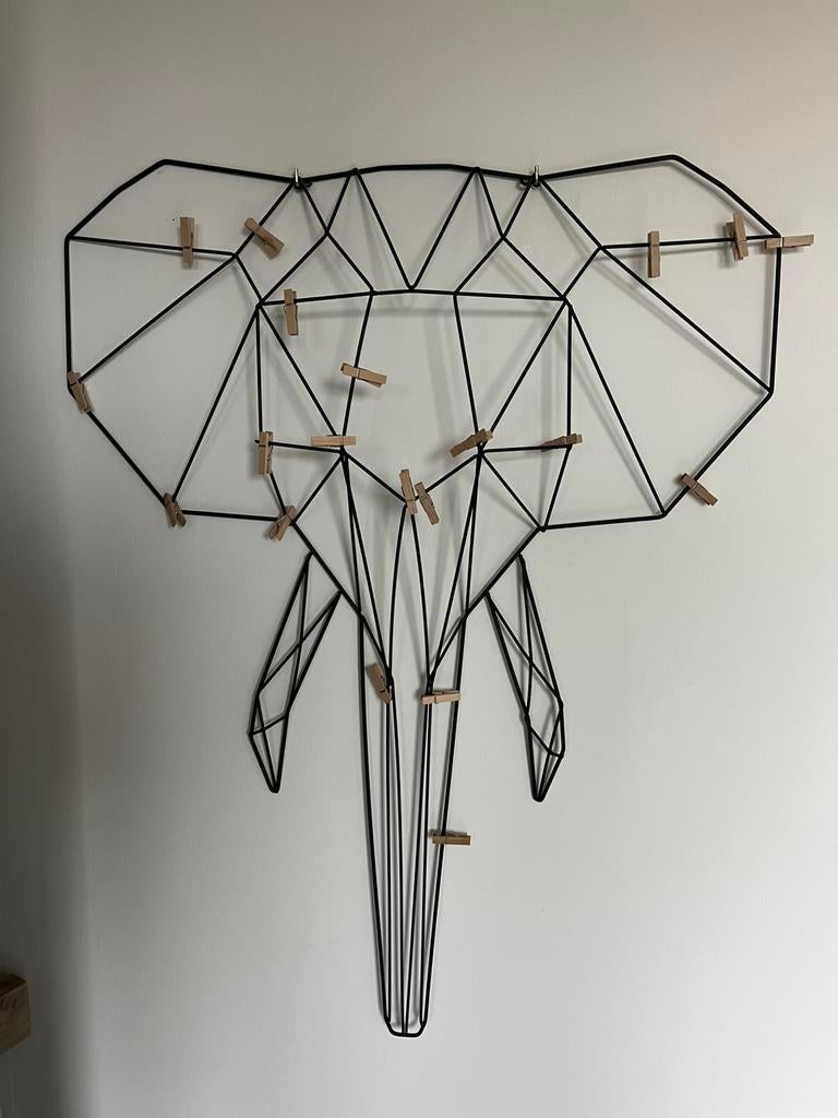 Metalen olifant, Ophalen, Zo goed als nieuw, Wanddecoratie