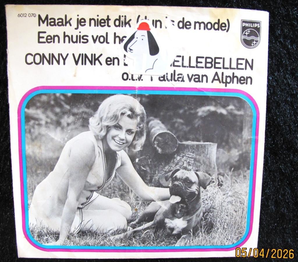 Conny Vink  – Maak Je Niet Dik / Philips – 6012 070, Ophalen of Verzenden, Gebruikt, 7 inch, Levenslied of Smartlap