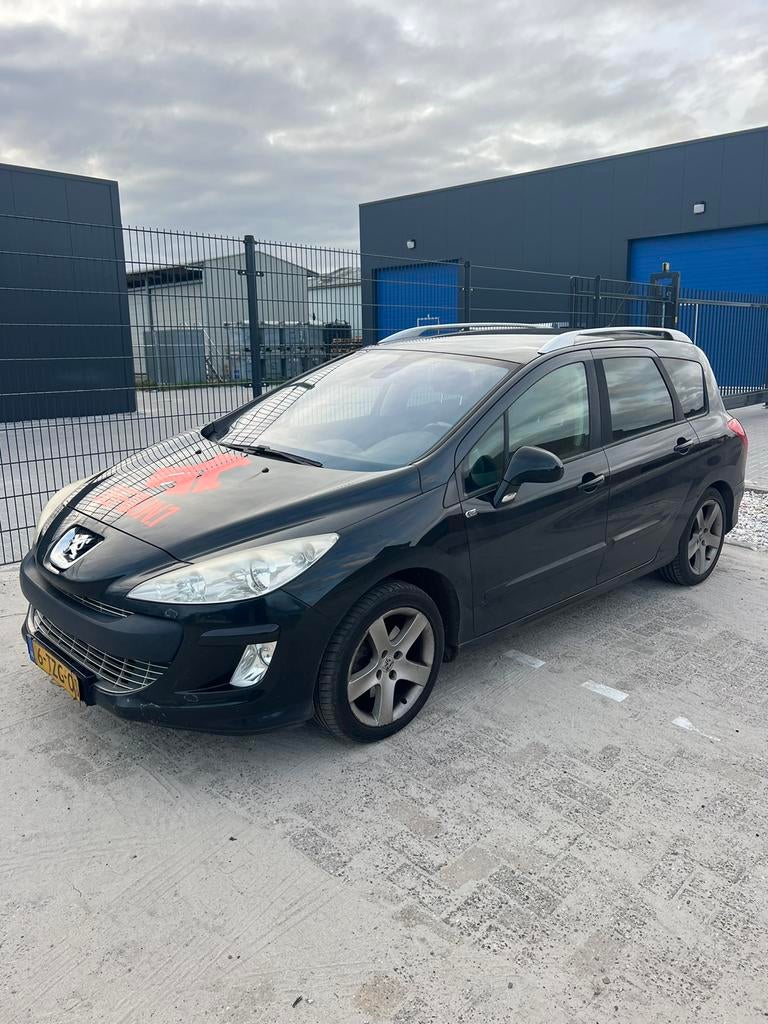Peugeot 308 1.6 10KW SW 7Persoons inruil koopje zo mee, Auto's, 4 cilinders, Zwart, Handgeschakeld, 149 pk