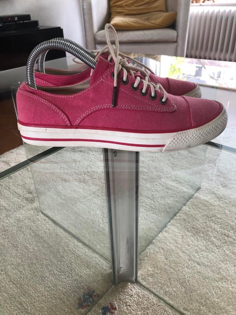Diesel hardroze sneakers maat 38, Kleding | Dames, Ophalen of Verzenden, Zo goed als nieuw, Roze, Sneakers of Gympen