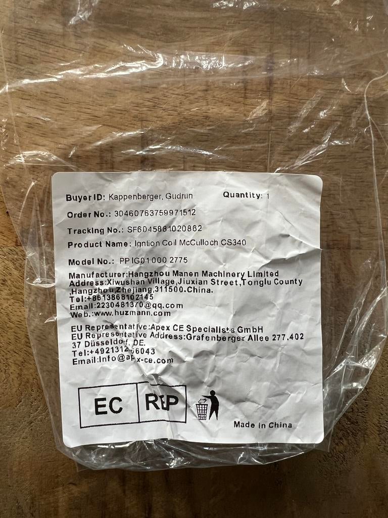 Ontstekingsspoel voor McCulloch kettingzaag, Ophalen of Verzenden, Nieuw, Benzine