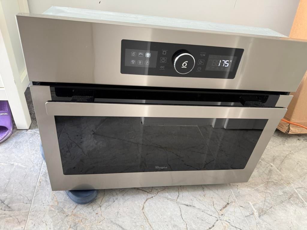 Whirlpool AMW 730/IX - Inbouw Magnetron met Grill, Ophalen of Verzenden, Zo goed als nieuw, 45 tot 60 cm
