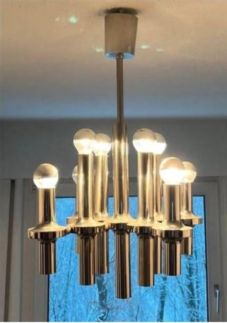 vintage hanglamp Sciolari Staff mid-century, Ophalen, 50 tot 75 cm, Zo goed als nieuw, Mid century design
