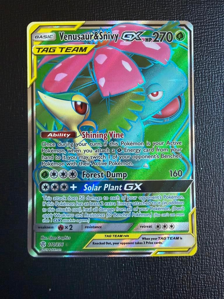 Pokemon Venusaur & Snivy GX 210/236, Ophalen of Verzenden, Zo goed als nieuw