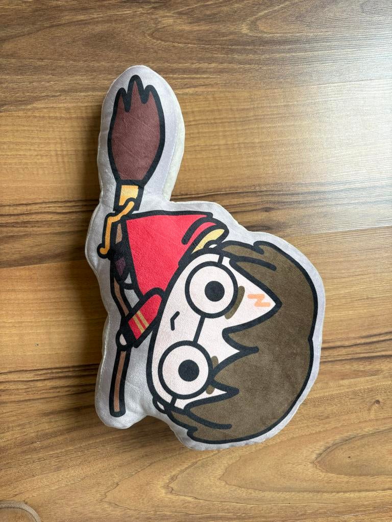 Harry Potter kussen 44x28cm gratis, Huis en Inrichting, Woonaccessoires | Kussens, Ophalen, Zo goed als nieuw, Grijs, Overige vormen