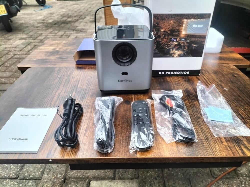 Earkings smart projector beamer nieuw, LED, Nieuw, Full HD (1080), Earkings