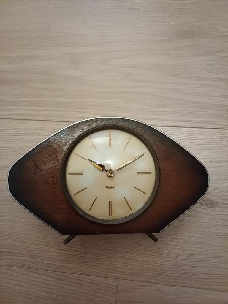 Westelox tafelklok, Ophalen of Verzenden, Staal, Overige merken