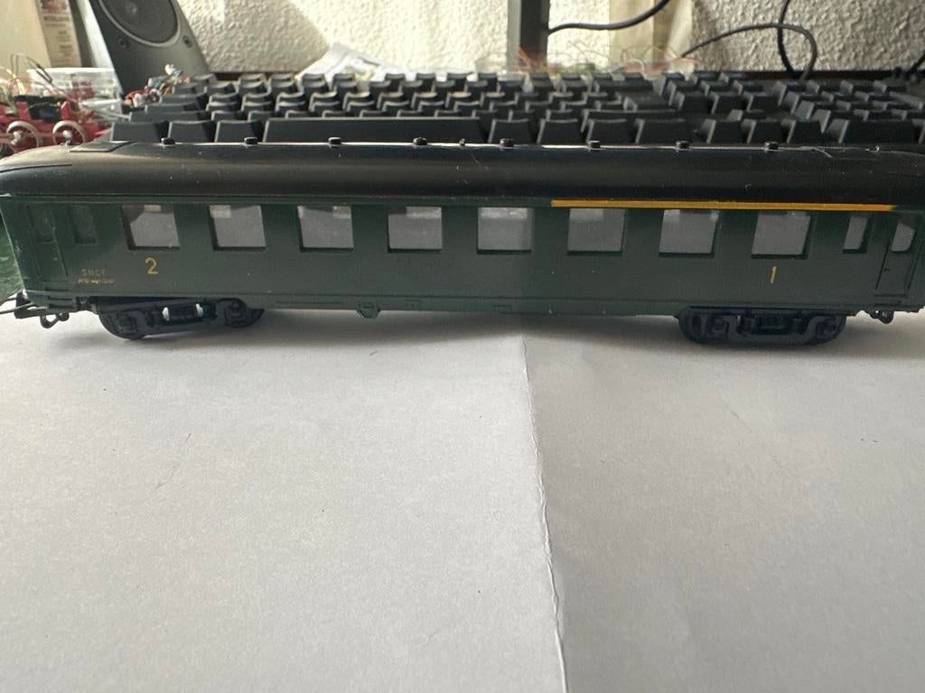 JouefTreinstel SNCF - Groene Passagierswagon, Gebruikt, Gelijkstroom, Wagon, Ophalen of Verzenden