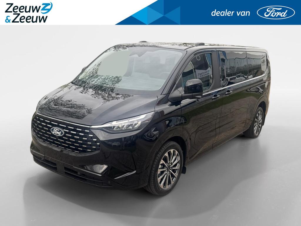 Ford Tourneo Custom 340 2.5 PHEV L2H1 Titanium X 8 persoons, Auto's, 12 maanden, 232 pk, Zwart, Adaptive Cruise Control