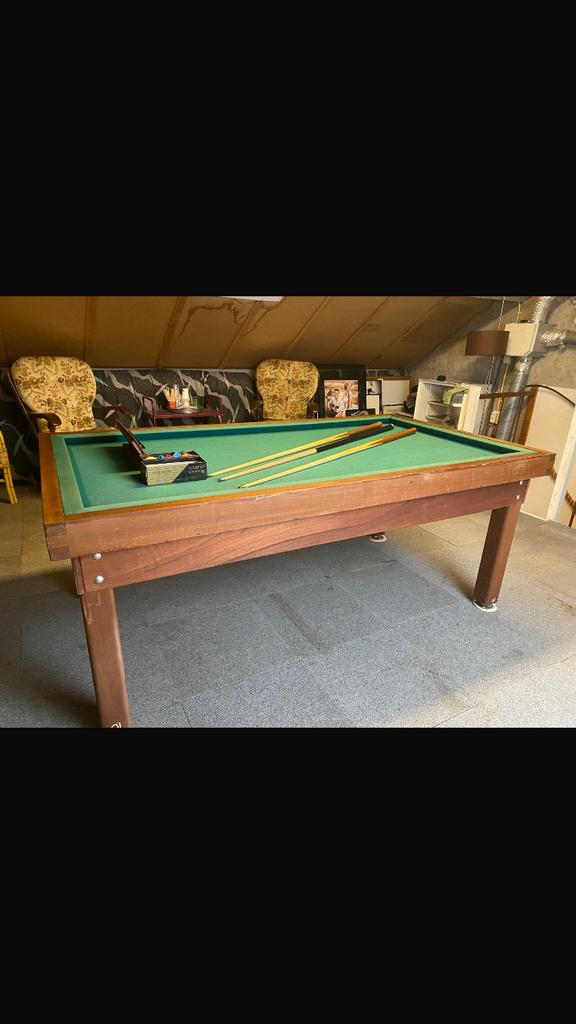 biljarttafel met accessoires en scorebord, Ophalen, Gebruikt, Biljarttafel