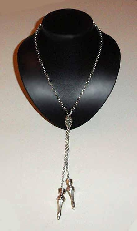 Ketting breipendoppen zilver 835, Met hanger, Ophalen of Verzenden, Zo goed als nieuw, Zilver