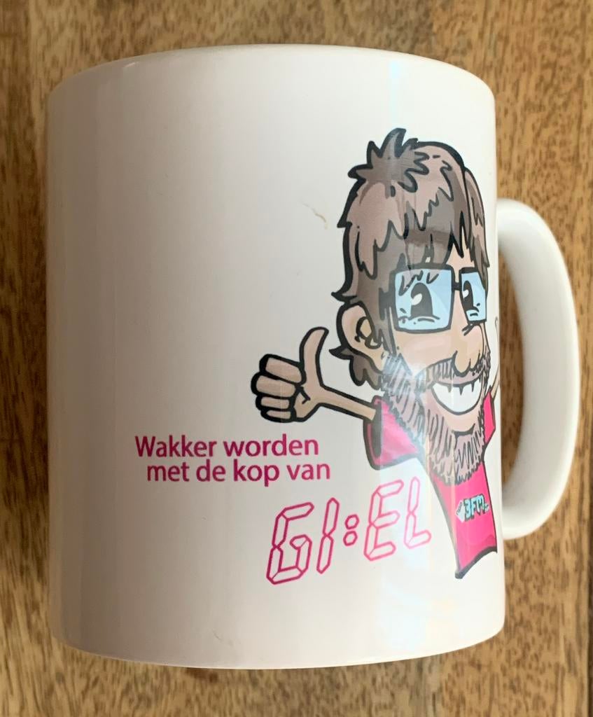 3FM: Wakker Worden Met De Kop van GI:EL Beker/Mok, Verzamelen, Ophalen of Verzenden