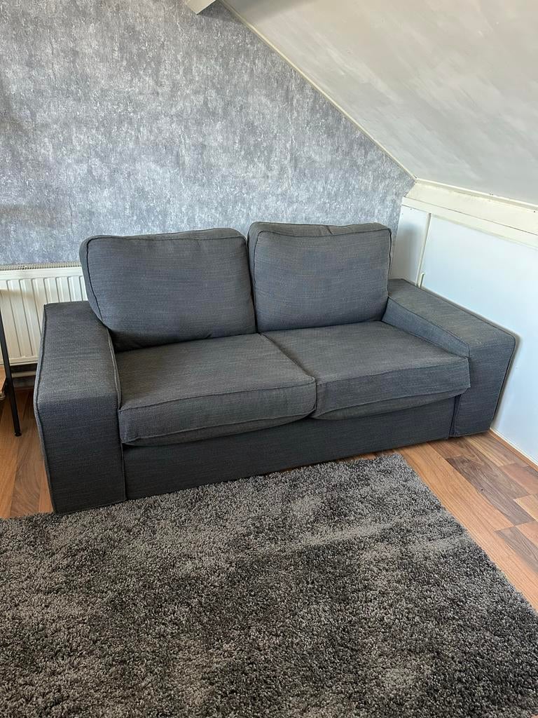 IKEA Kivik 2-zits bank antraciet, Ophalen, Tweepersoons, 75 tot 100 cm, Zo goed als nieuw