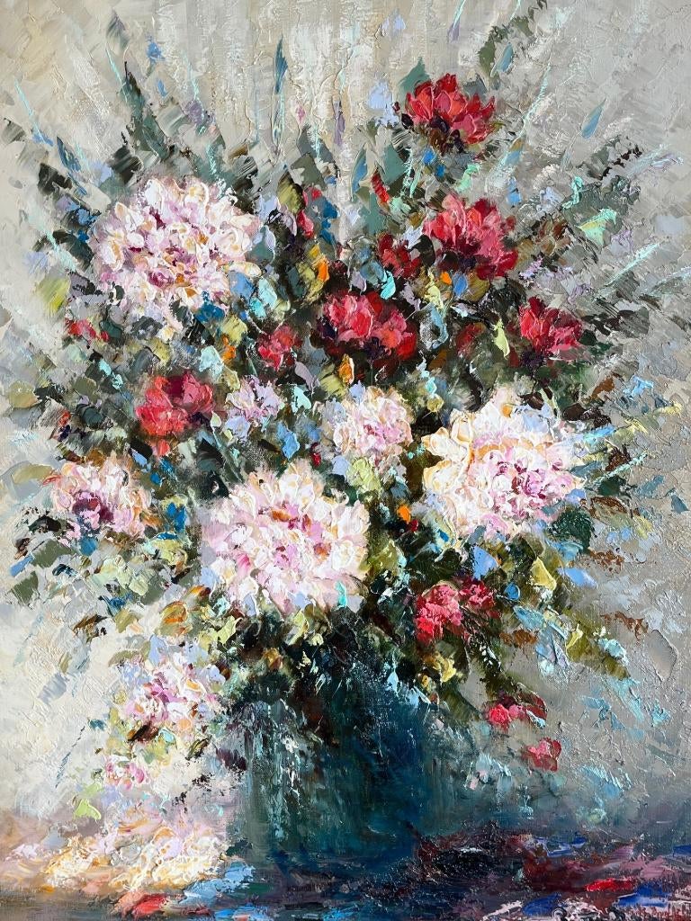 Peter Brouwer, ingelijst groot bloemstilleven, Ophalen