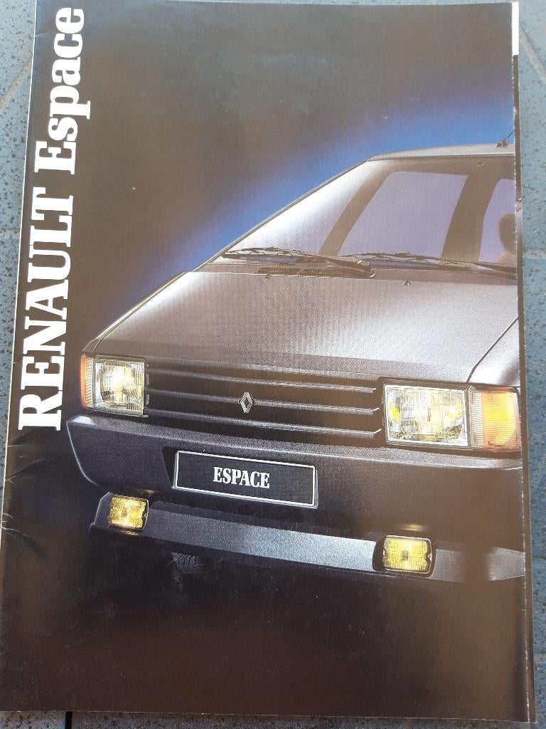 folder Renault Espace modeljaar 1987, Ophalen of Verzenden, Zo goed als nieuw, Renault