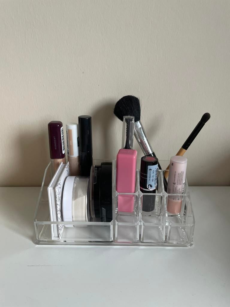 Make-Up organizer transparant, Ophalen of Verzenden, Zo goed als nieuw, Overige kleuren, Gehele gezicht